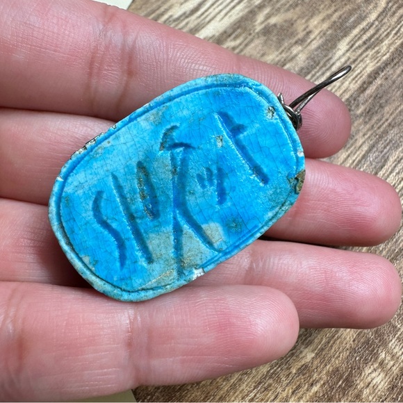 Ancient Egyptian Antique Scarab Wire Pendant for Necklace Amulet Egyptol… - Picture 5 of 8